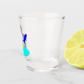 Vrolijk kerstfeest Vissen Penguin Shot Glas (Rechts)
