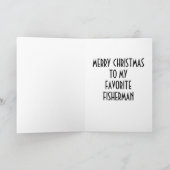 VROLIJK KERSTFEEST VISSER FEESTDAGEN KAART (Binnen)