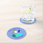 Vrolijk kerstfeest Vist Onderzetters in pinguïn (Insitu)