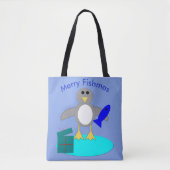 Vrolijk kerstfeest Vist Penguin Canvas tas (Voorkant)