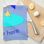 Vrolijk kerstfeest Vist Penguin Custom Towel Theedoek (Quarter Fold)