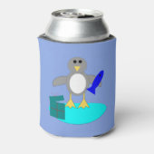 Vrolijk kerstfeest Vist Penguin Koelbox Blikjeskoeler (Blikje Achterkant)