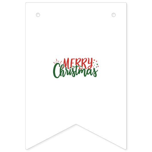 Vrolijk kerstfeest vlaggetjes (Eerste vlag)