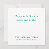 Vrolijk kerstfeest  vlakke vakantie Kaart (Achterkant)