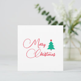 Vrolijk kerstfeest  vlakke vakantie Kaart