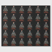 Vrolijk Kerstfeest Vliegtuigboom Vakantie Cadeaupapier (Vlak)