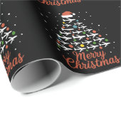 Vrolijk Kerstfeest Vliegtuigboom Vakantie Cadeaupapier (Rol Hoek)
