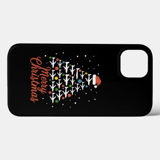 Vrolijk Kerstfeest Vliegtuigboom Vakantie Case-Mate iPhone Case (Achterkant (horizontaal))