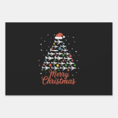 Vrolijk Kerstfeest Vliegtuigboom Vakantie Inpakpapier Vel (Voorkant)