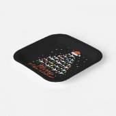 Vrolijk Kerstfeest Vliegtuigboom Vakantie Papieren Bordje (Gebogen)