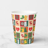 Vrolijk kerstfeest Voedsel Wegwerp Benodigdheden Papieren Bekers (Rechts)