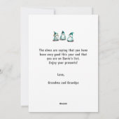 Vrolijk kerstfeest Voeg de kindernaam Cute Funny t Feestdagenkaart (Achterkant)