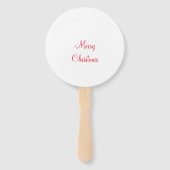 Vrolijk kerstfeest Voeg familienaam toe Foto cadea Handwaaier (Achterkant)