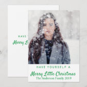 Vrolijk kerstfeest Voeg je eigen foto toe Feestdagenkaart (Voorkant / Achterkant)