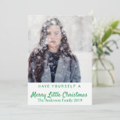 Vrolijk kerstfeest Voeg je eigen foto toe Feestdagenkaart (Staand voorkant)