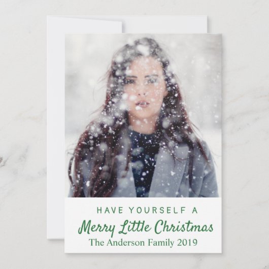Vrolijk kerstfeest Voeg je eigen foto toe Feestdagenkaart (Voorkant)
