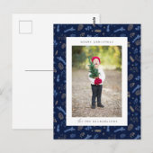 Vrolijk kerstfeest | VOEG JE FAMILIESFOTO-Briefkaa Briefkaart (Voorkant / Achterkant)