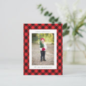 Vrolijk kerstfeest | VOEG JE FAMILIESFOTO-Briefkaa Briefkaart (Staand voorkant)