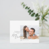 Vrolijk kerstfeest | VOEG JE FAMILIESFOTO-Briefkaa Briefkaart (Staand voorkant)