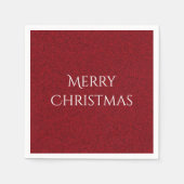 Vrolijk kerstfeest Voeg Jouw tekst Elegant Sjabloo Servet (Voorkant)