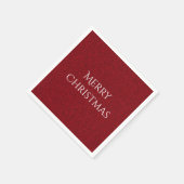 Vrolijk kerstfeest Voeg Jouw tekst Elegant Sjabloo Servet (Hoek)