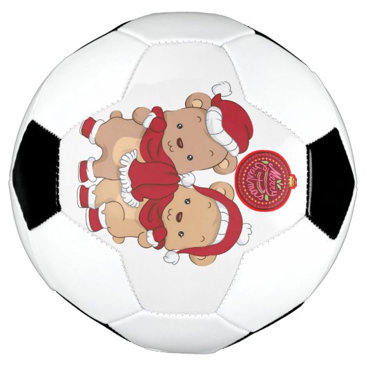 "Vrolijk kerstfeest Voetbal" Voetbal (Gedraaid)