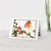 Vrolijk Kerstfeest Vogel Kaart (Achterkant)