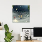 Vrolijk kerstfeest_vogel poster (Thuiskantoor)