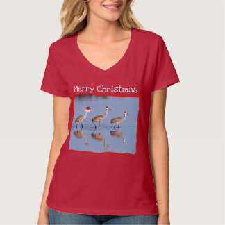 Vrolijk kerstfeest - Vogeldraf voor vrouwen - Kran T-shirt