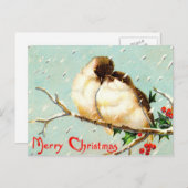 Vrolijk Kerstfeest  Vogels Briefkaart (Voorkant / Achterkant)