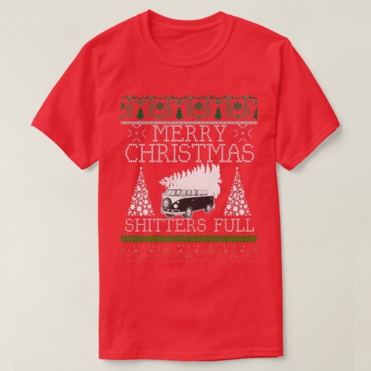Vrolijk kerstfeest vol in 2021 t-shirt (Design voorkant)