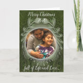 Vrolijk kerstfeest, vol leven en liefde. Holid Kaart (Voorkant)