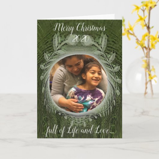 Vrolijk kerstfeest, vol leven en liefde. Holid Kaart (Gele Bloem)