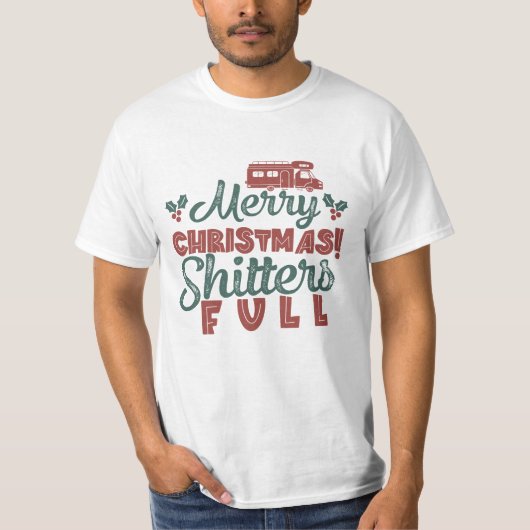 Vrolijk kerstfeest vol - Vakantie T-shirt (Voorkant)