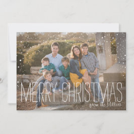 Vrolijk kerstfeest Volledige foto Feestdagenkaart