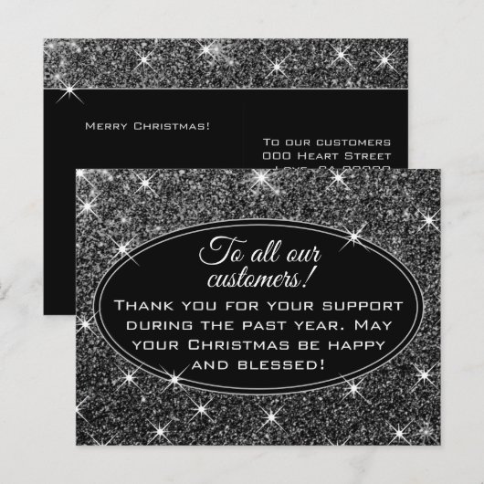Vrolijk kerstfeest voor al onze klanten! briefkaart (Voorkant / Achterkant)