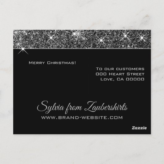 Vrolijk kerstfeest voor al onze klanten! briefkaart (Achterkant)