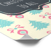 Vrolijk kerstfeest voor alle kerstpatronen poster (Hoek)