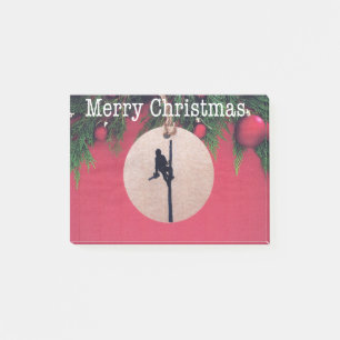 Vrolijk kerstfeest voor artiest en boomchirurgen. post-it® notes