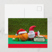 Vrolijk kerstfeest voor basketbalspeler met de ker briefkaart (Voorkant / Achterkant)