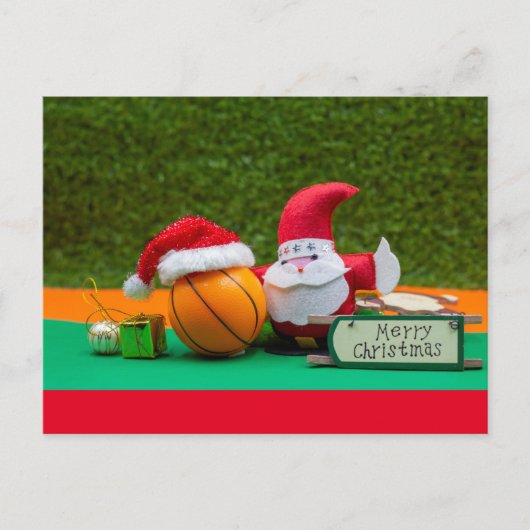Vrolijk kerstfeest voor basketbalspeler met de ker briefkaart (Voorkant)