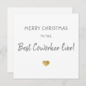 Vrolijk kerstfeest voor beste collega / baas Gold  Feestdagenkaart (Voorkant / Achterkant)