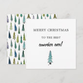 vrolijk kerstfeest voor beste collega/baas-kerstbo feestdagenkaart (Voorkant / Achterkant)