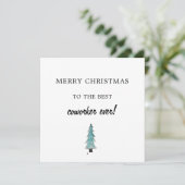 vrolijk kerstfeest voor beste collega/baas-kerstbo feestdagenkaart (Staand voorkant)