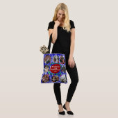 Vrolijk kerstfeest voor beste grootouders, 16 foto tote bag (Op model)