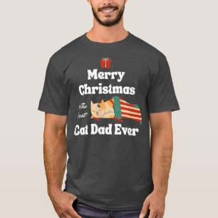 Vrolijk kerstfeest voor beste kat vader ooit t-shirt