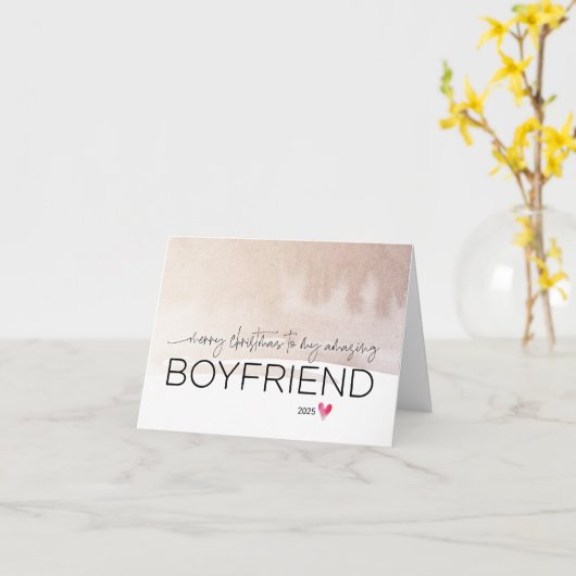 Vrolijk kerstfeest voor Boyvriend uit Vriendin Xma Kaart (Gele Bloem)