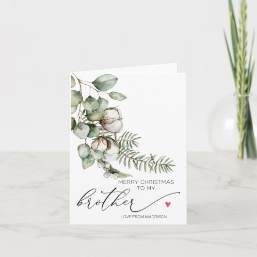 Vrolijk kerstfeest voor broer van zuster-kaart kaart (Voorkant)