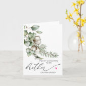 Vrolijk kerstfeest voor broer van zuster-kaart kaart (Gele Bloem)