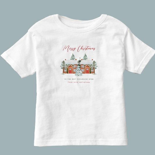 Vrolijk kerstfeest voor de beste buren ooit kinder shirts